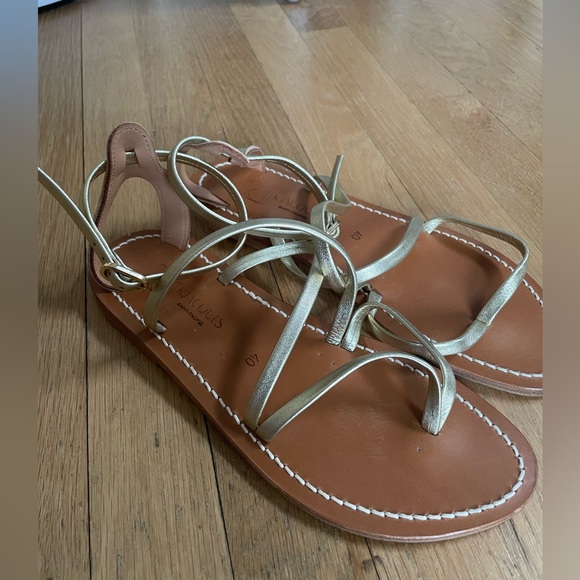 K.Jacques Epicure Sandals in Gold, Size 40 - Picture 4 of 5